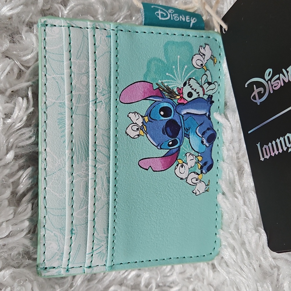 Loungefly Stitch Ducklings And Scrump Floral Tropical Cardholder
